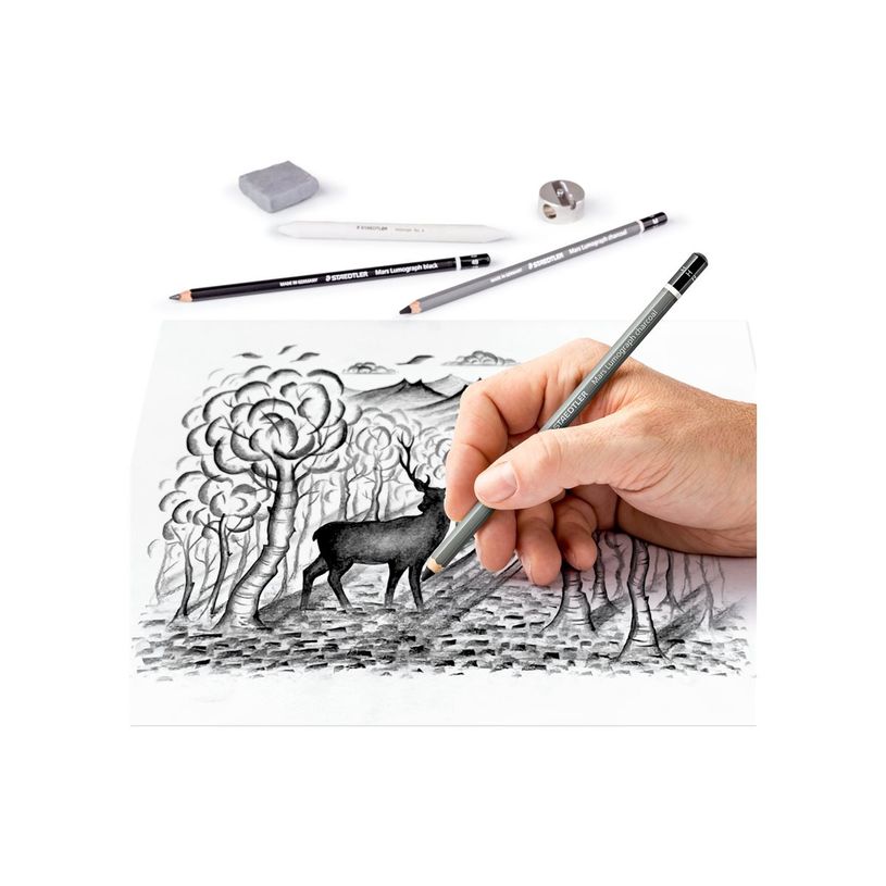 0000006697730-STAEDTLER Mars Lumograph 100C - Crayon - charbon - assorti - 4.5 mm-P_300036878_6-5