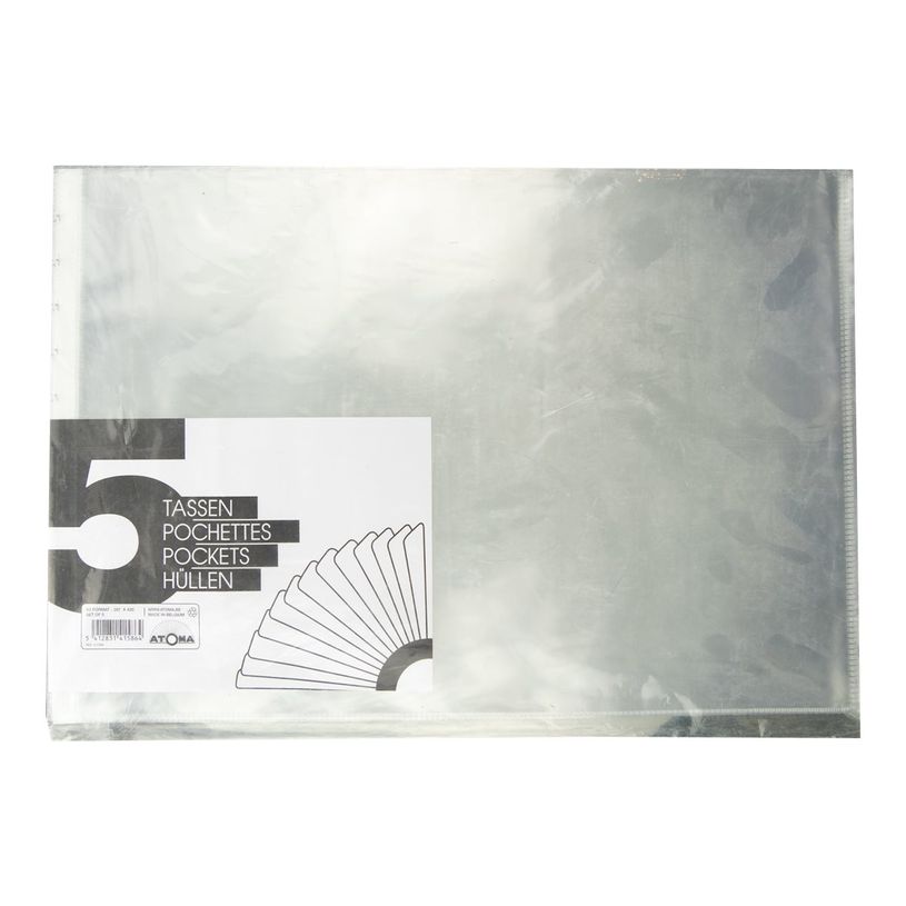 5412831415864-ATOMA - lot de 5 pochettes perforée A3 - transparent-P_300037557_1-0