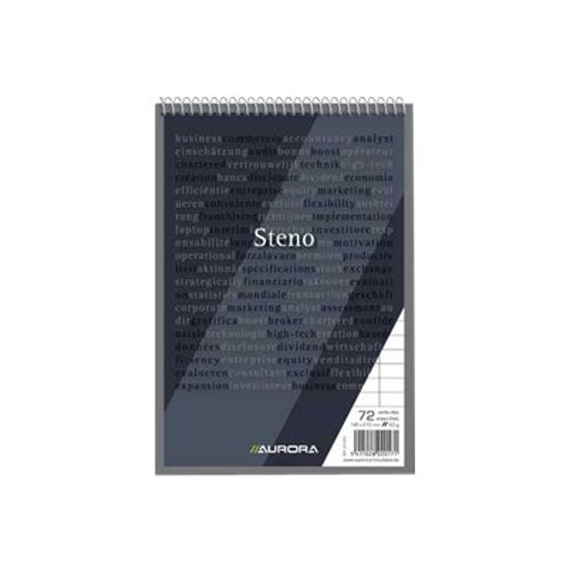5411028020171-Aurora Office Superior Shorthand Steno - Cahier de notes - reliure à spirale - 145 x 210 -P_300038446_1-1
