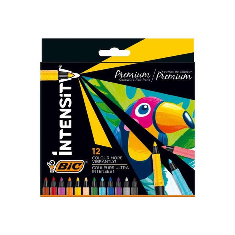 3086123655140-BIC Intensity Premium - 12 Feutres - couleurs assorties-P_300038693_1-0
