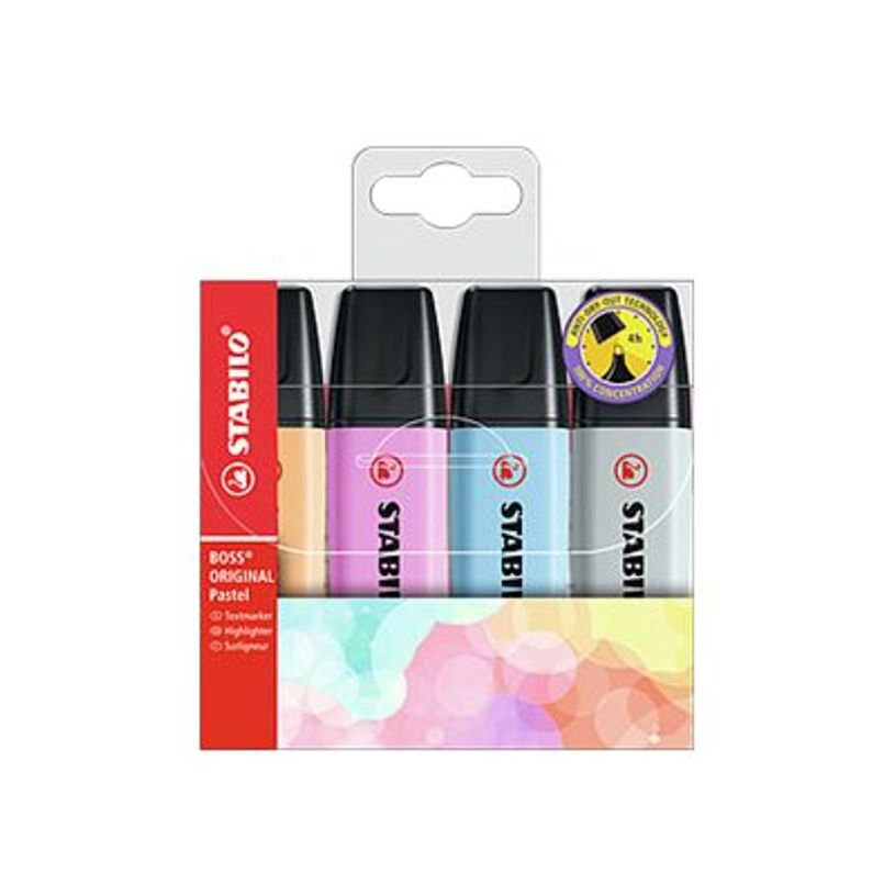 4006381567374-STABILO BOSS ORIGINAL Pastel - Pack de 4 surligneurs - couleurs assorties (bleu, orange, f-P_300038741_3-0