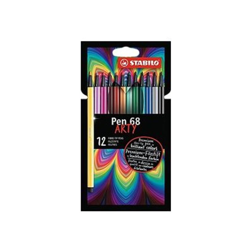 4006381547000-STABILO ARTY Pen 68 - pack de 12 feutres - couleurs brillantes assorties-P_300040352_4-3