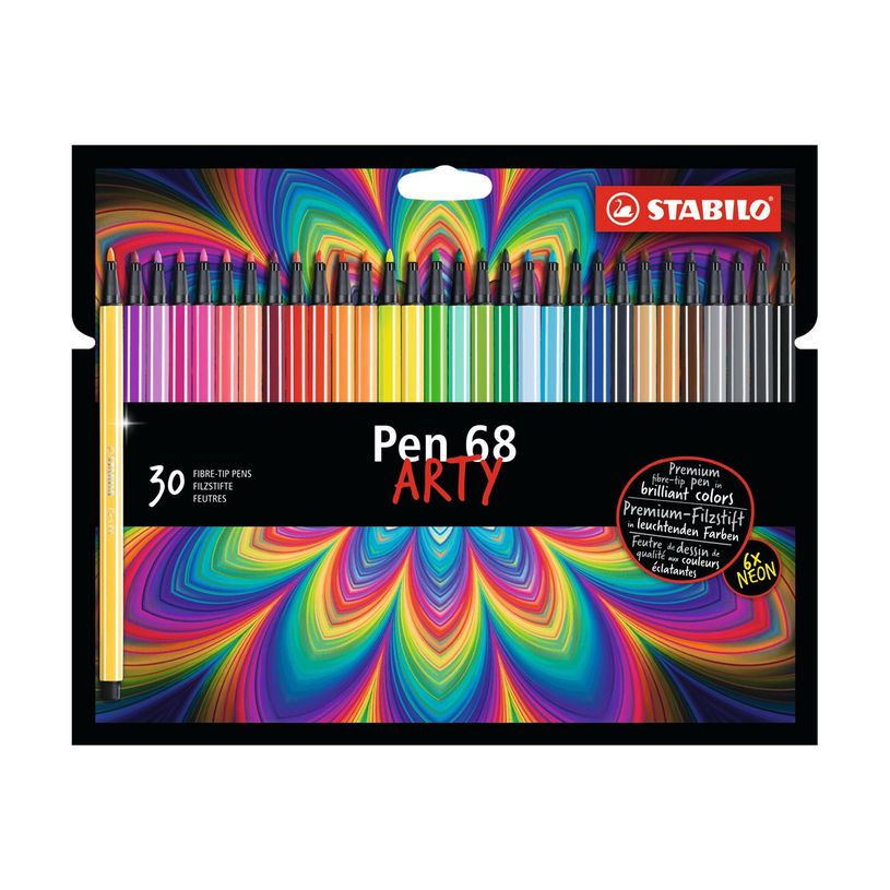 4006381547062-STABILO Pen 68 ARTY - 30 Feutres de coloriage - couleurs assorties-P_300040353_2-0