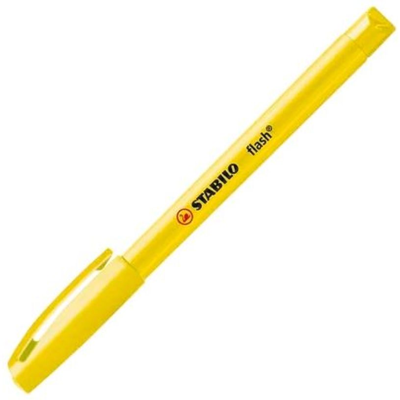 4006381131223-STABILO flash - Marcador - amarillo - tinta al agua - 1-3.5 mm--4