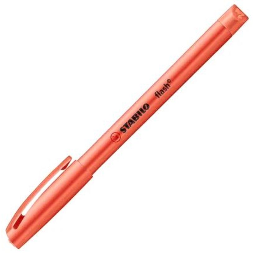 4006381131315-STABILO flash - Marcador - para papel de fax - rojo fluorescente - tinta al agua - 1-3.5 mm--3