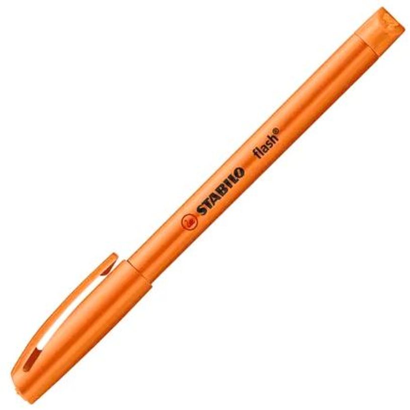 4006381131346-STABILO flash - Marcador - para papel de fax - naranja fluorescente - tinta al agua - 1-3.5 mm--3