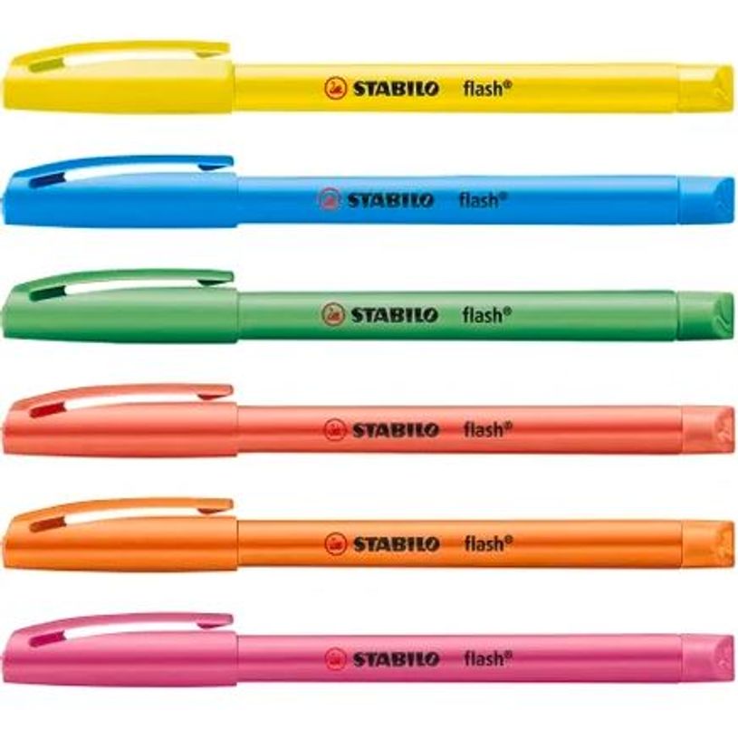 4006381131346-STABILO flash - Marcador - para papel de fax - naranja fluorescente - tinta al agua - 1-3.5 mm--4