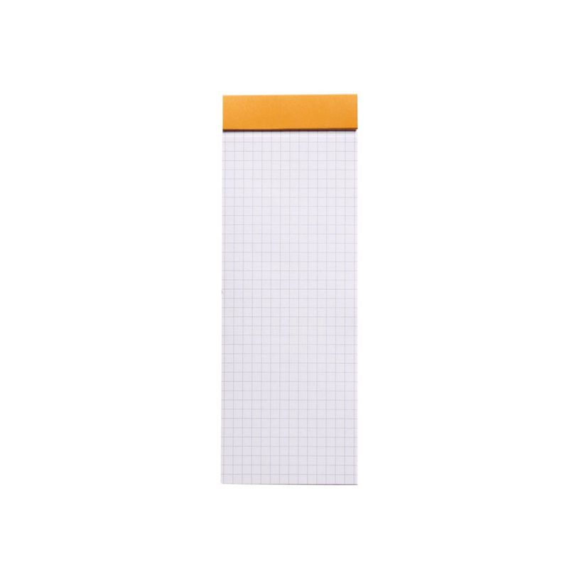 3037920082004-RHODIA Basics N°8 - Bloc notes - agrafé - 74 x 210 mm - 80 feuilles / 160 pages - papier blanc - petits carreaux - dos rigid-P_300042075_1-3