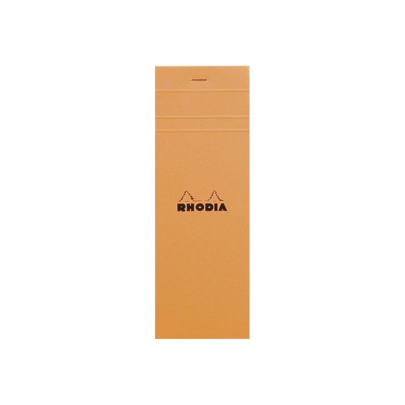 3037920082004-RHODIA Basics N°8 - Bloc notes - agrafé - 74 x 210 mm - 80 feuilles / 160 pages - papier blanc - petits carreaux - dos rigid-P_300042075_3-2