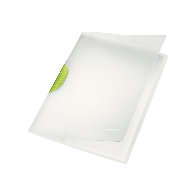 0403000424928-Leitz ColorClip Magic - Chemise à clip A4 - pour 30 feuilles - translucide avec pince ver-P_300042492_1-0
