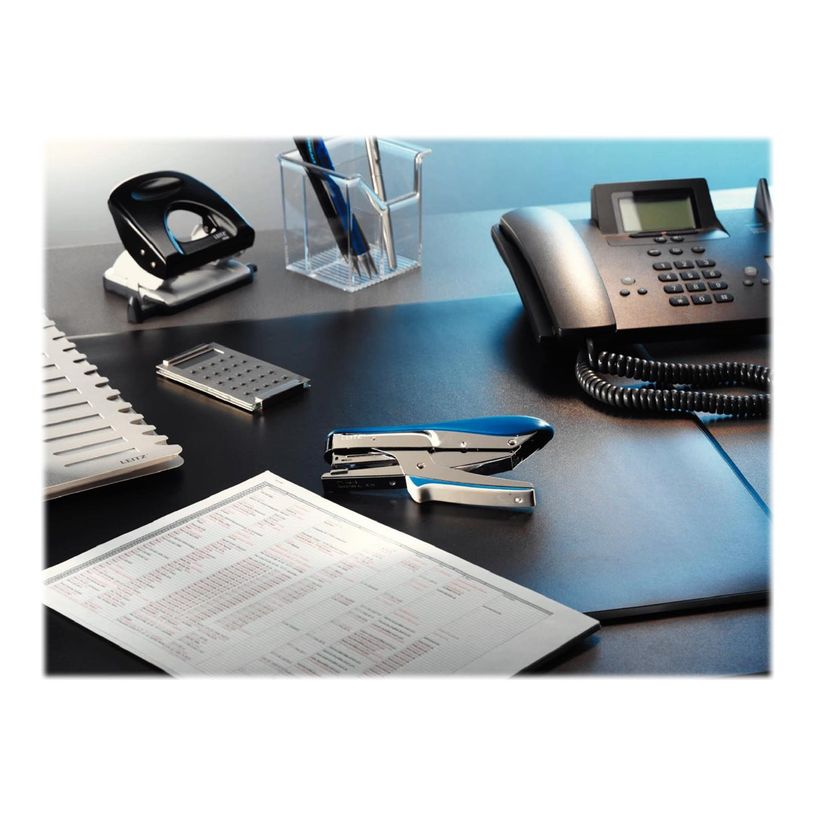 0403000425062-Leitz - Pince agrafeuse - 15 feuilles - No.10 - bleu métallique-P_300042506_3-2