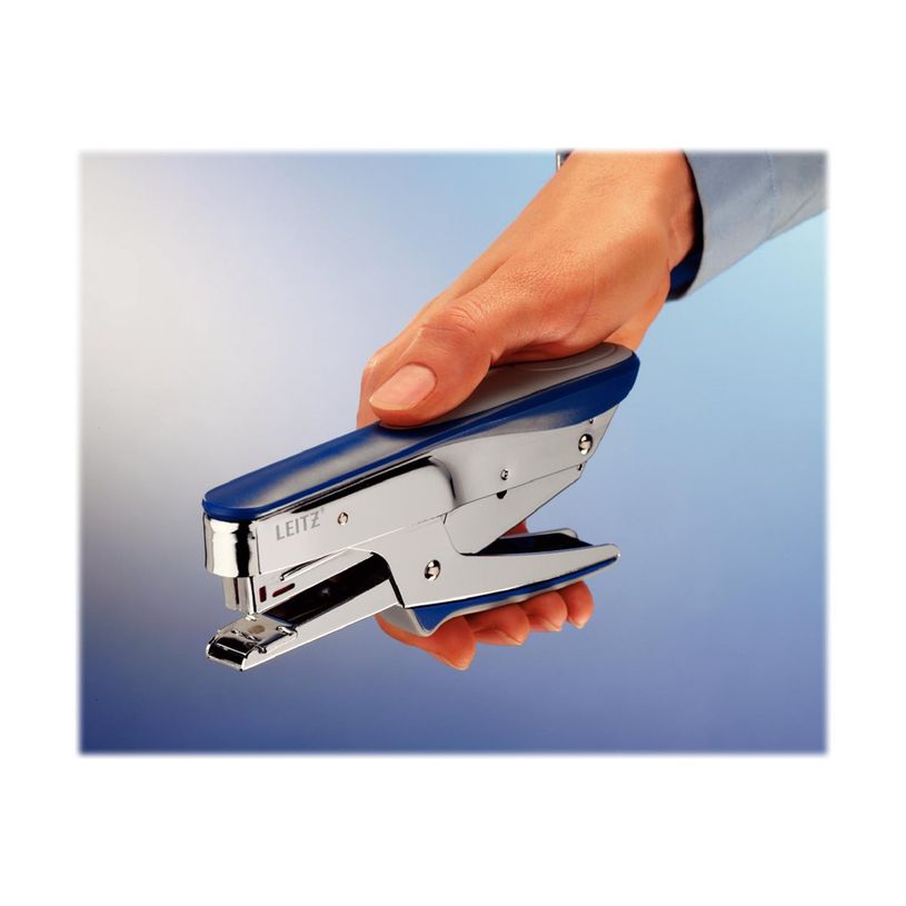 0403000425062-Leitz - Pince agrafeuse - 15 feuilles - No.10 - bleu métallique-P_300042506_5-4