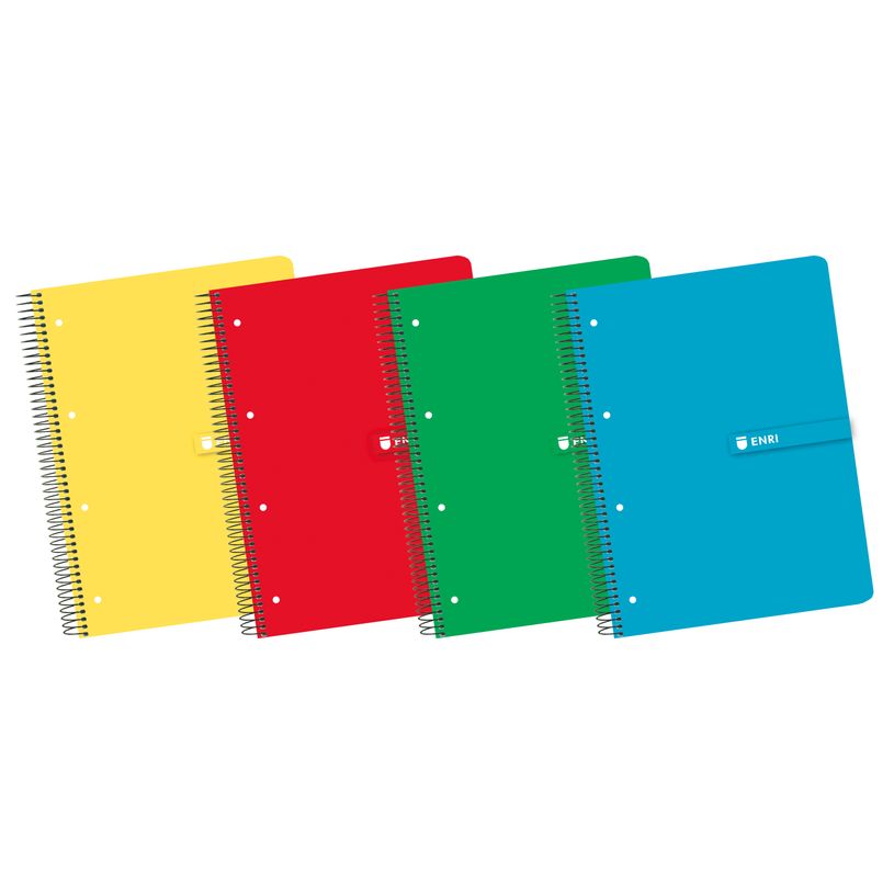 8412771086800-ENRI A4+ - Cahier de notes - reliure à spirale - 160 feuilles / 320 pages - petits carreaux - 4 trous - dis-P_300042828_1-0