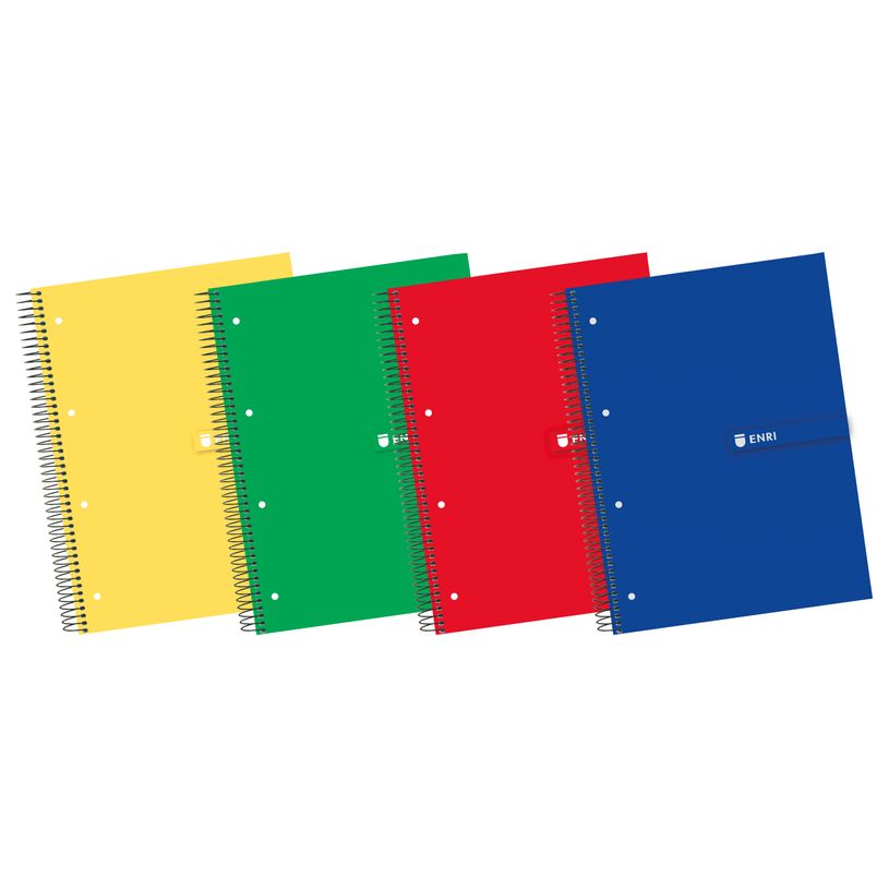 8412771084080-ENRI A4+ - Cahier de notes - reliure à spirale - 160 feuilles / 320 pages - petits carreaux - 4 trous - dis-P_300043199_1-0