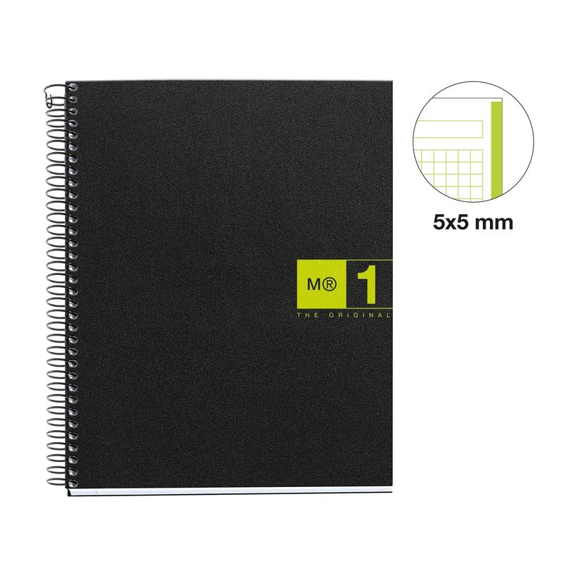 8422593026540-Notebook The Original, Couverture souple, A5, quadrillage 5x5 mm, 80 feuilles de 1 couleur, Miquelrius,--2