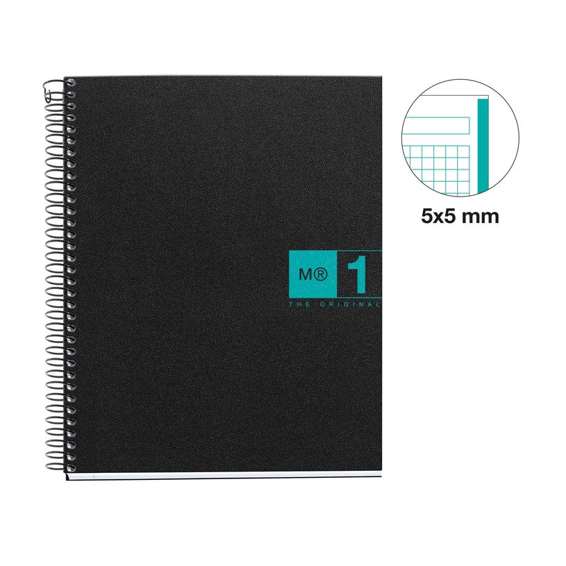 8422593026564-Notebook The Original, Couverture souple, A5, quadrillage 5x5 mm, 80 feuilles de 1 couleur, Miquelrius,--2