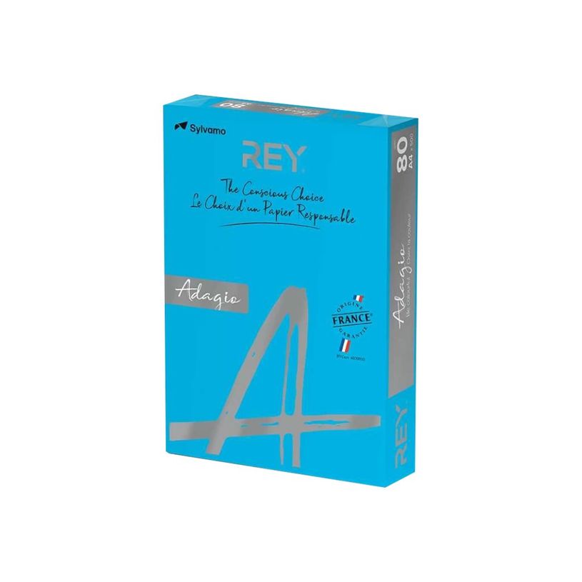 3368220102575-Rey Adagio - Papier couleur - A4 (210 x 297 mm) - 80 g/m² - Ramette de 500 feuilles - ble-P_300044648_1-0