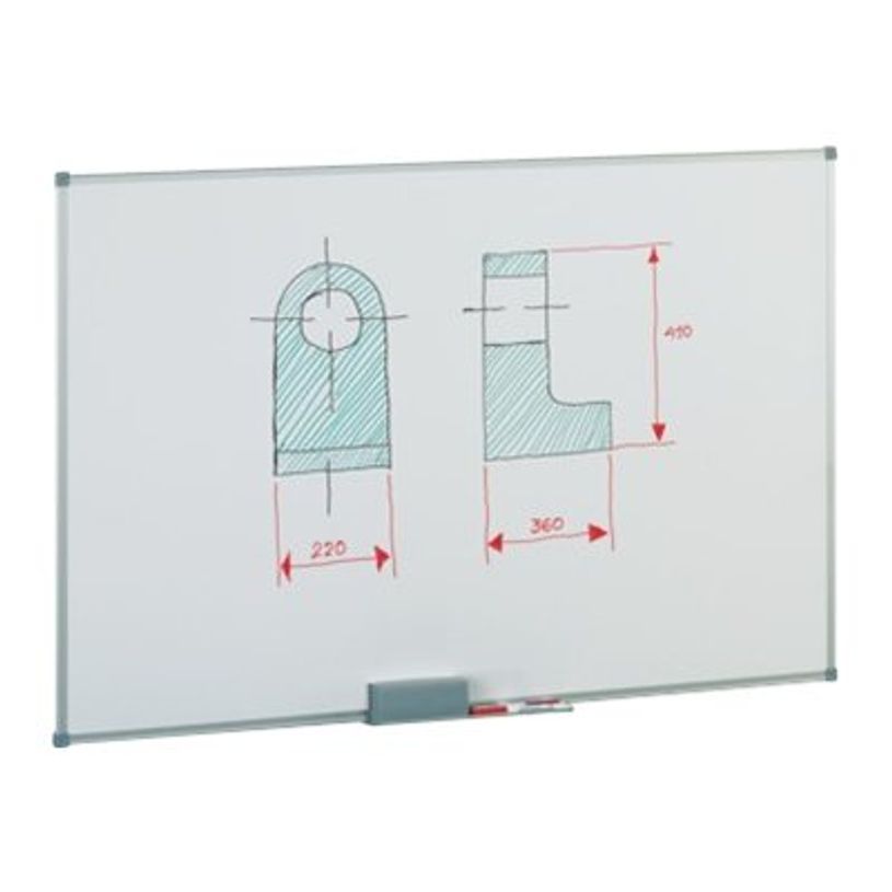 8425901841514-Faibo - Tableau blanc - montable sur mur - 600 x 900 mm - acier - magnétique - blanc mét-P_300045121_1-0