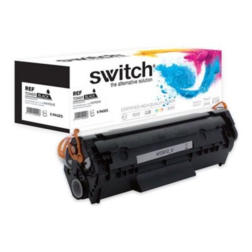 0000794093721-SWITCH - Noir - compatible - boîte - cartouche de toner (alternative pour : HP Q2612A, HP 103, HP 303, HP 703, HP FX9, HP FX10, HP 104) - pour HP LaserJet 1010, 1012, 1015, 1018, 1020, 1022, 3015, 3020,-P_300046572_2-0