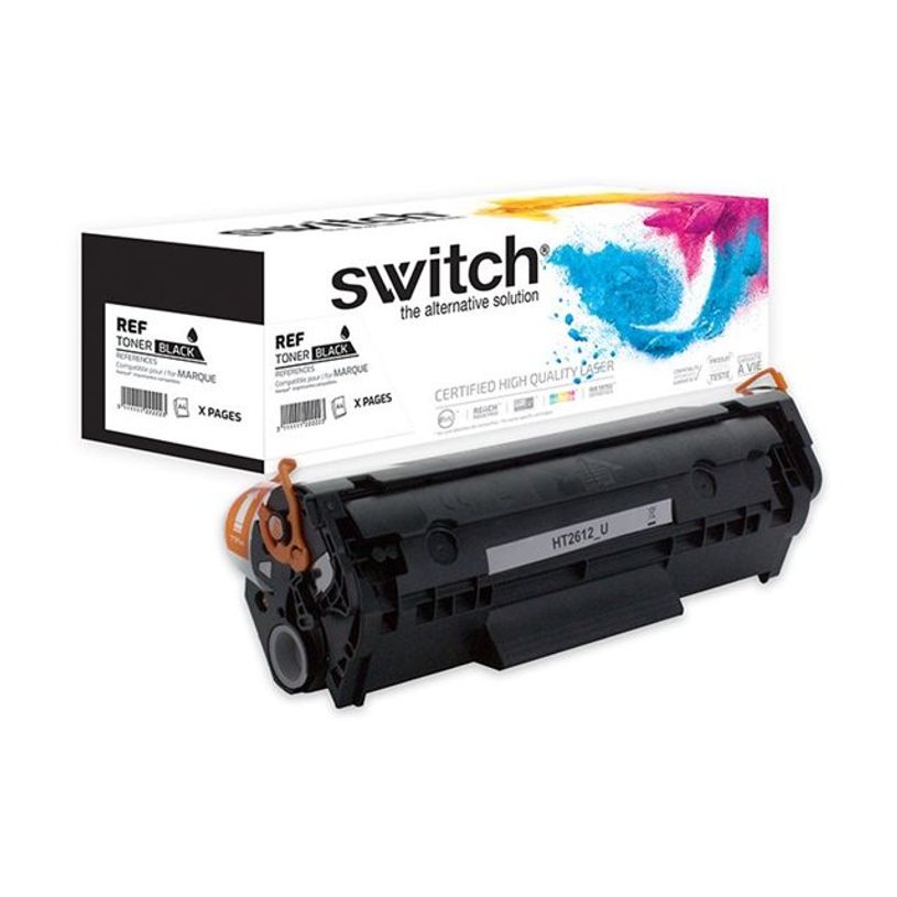 0000794093721-SWITCH - Noir - compatible - boîte - cartouche de toner (alternative pour : HP Q2612A, HP 103, HP 303, HP 703, HP FX9, HP FX10, HP 104) - pour HP LaserJet 1010, 1012, 1015, 1018, 1020, 1022, 3015, 3020,-P_300046572_3-1
