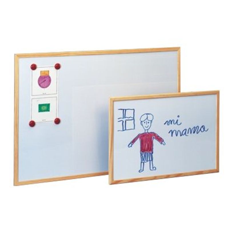 8425901700606-Faibo - Tableau blanc - montable sur mur - 400 x 600 mm - magnétique - blanc métallique -P_300046602_1-0