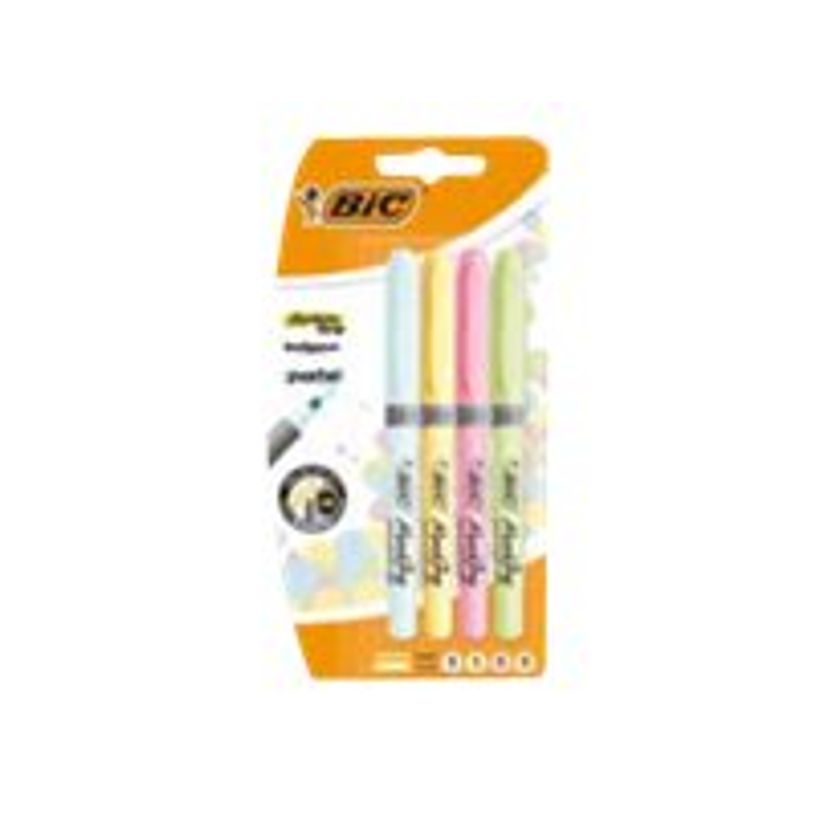 3086123538474-BIC Grip - 4 Surligneurs - 3.3 mm - couleurs assorties-P_300048933_1-0