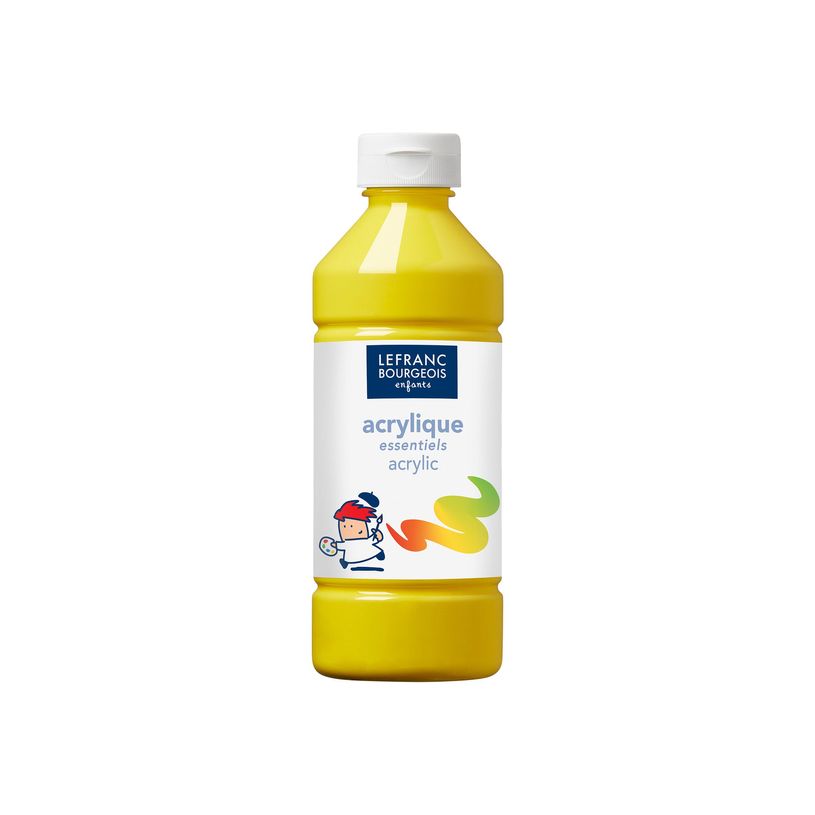 3013641885261-Lefranc Bourgeois Enfants - peinture - peinture acrylique - jaune primaire - 500 ml-P_300049955_1-0