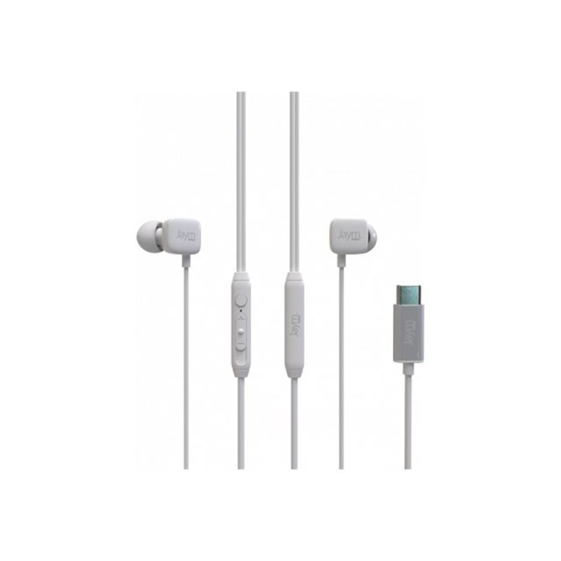3701263514538-JAYM - écouteurs USB C - Intra-auriculaire - avec Télécommande et Micro - Blanc-P_300050302_3-0