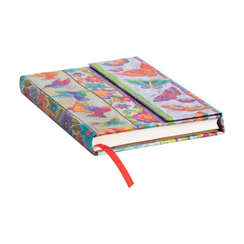 9781439772461-Paperblanks Laurel Burch Collection Playful Creations - Journal - reliure piquée - 125 x 180 mm - 144 pages - ligné - colibris et papillons - couvercle multicolore - carton-P_300050349_1-3