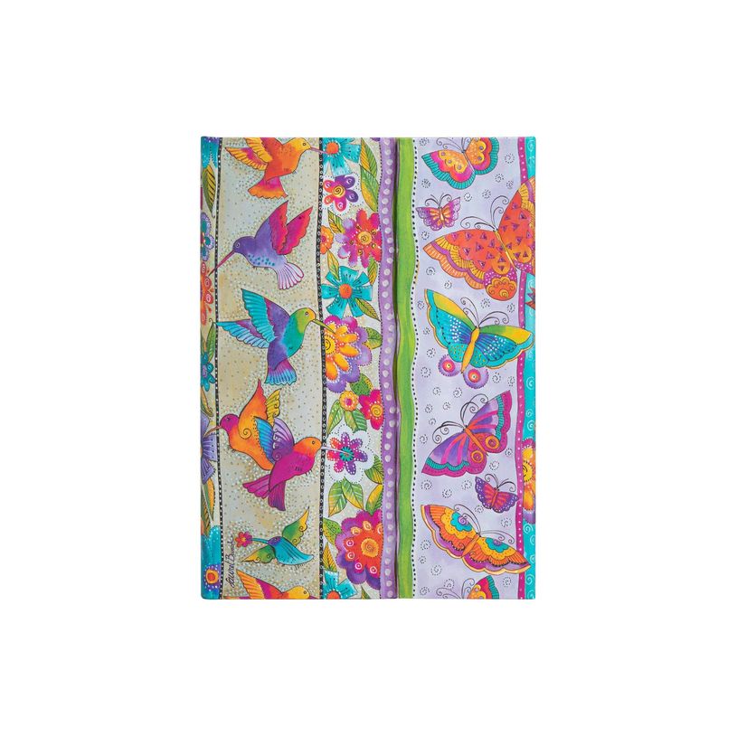 9781439772461-Paperblanks Laurel Burch Collection Playful Creations - Journal - reliure piquée - 125 x 180 mm - 144 pages - ligné - colibris et papillons - couvercle multicolore - carton-P_300050349_2-0