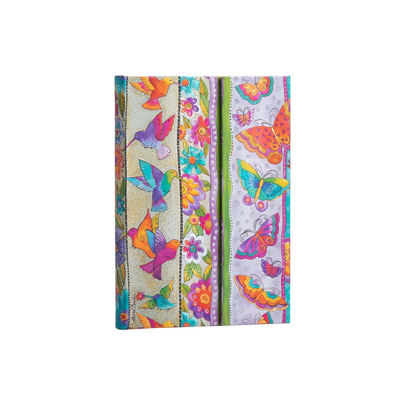 9781439772461-Paperblanks Laurel Burch Collection Playful Creations - Journal - reliure piquée - 125 x 180 mm - 144 pages - ligné - colibris et papillons - couvercle multicolore - carton-P_300050349_4-2
