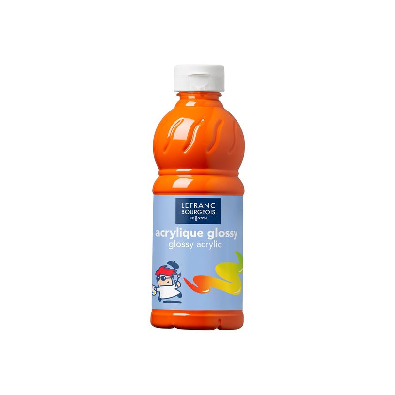 3013641883038-Lefranc Bourgeois Glossy - Peinture acrylique - orange - 500 ml-P_300050682_1-0