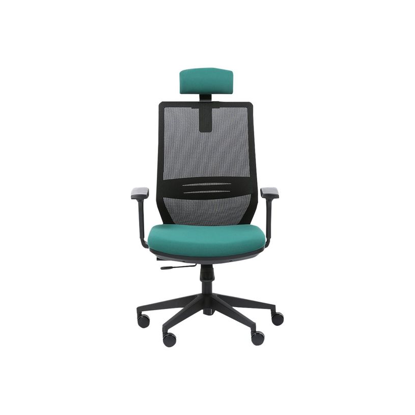 3701338801235-Fauteuil de bureau TECSY - accoudoirs - noir/vert-P_300050896_1-0