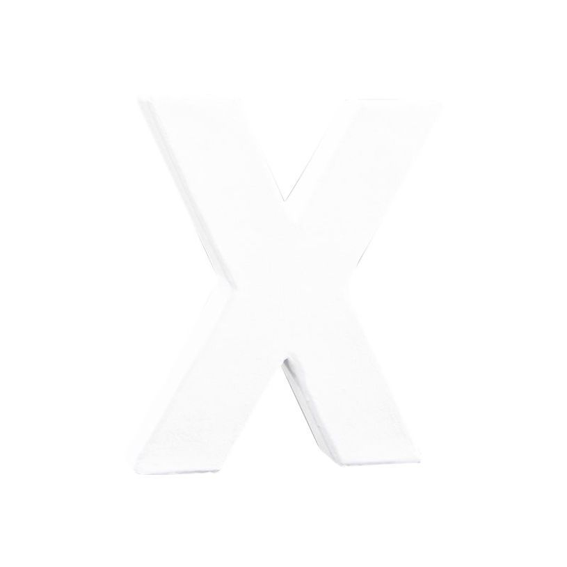 3609510007539-Décopatch - Lettre de décoration - X - petit - 12 cm - blanc - papier mâché-P_300051251_1-0