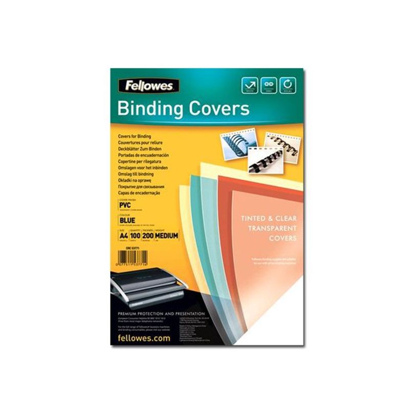 0077511537714-Fellowes Tinted - 100 couverture à reliures A4 (21 x 29,7 cm) - plastique 200 microns - b-P_300051282_2-0