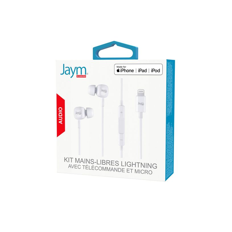 3701263516990-JAYM - écouteurs Lightning - Intra-auriculaire - avec Télécommande et Micro - Blanc-P_300051283_2-2