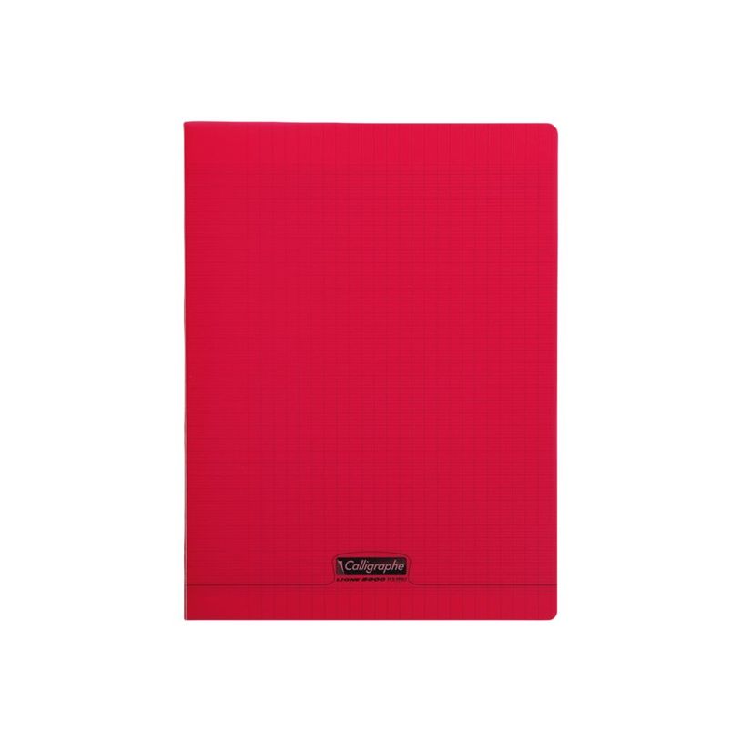 3210330182933-Calligraphe 8000 - Cahier polypro 24 x 32 cm - 140 pages - grands carreaux (seyès) - roug-P_300051899_1-0