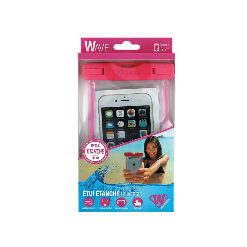 3700710001614-WAVE - Étui Étanche Universel pour portable jusqu'à 5,7"- rose-P_300051911_2-1