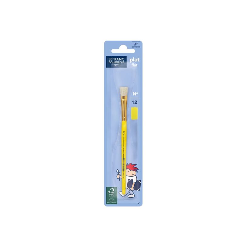 3013648074286-Lefranc Bourgeois Enfants - Pinceau - plat - taille : 12-P_300051978_1-0