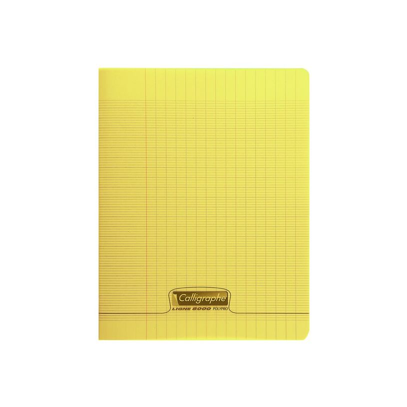 3210330181042-Calligraphe 8000 - Cahier polypro 17 x 22 cm - 48 pages - grands carreaux (seyès) - jaune-P_300052282_1-0
