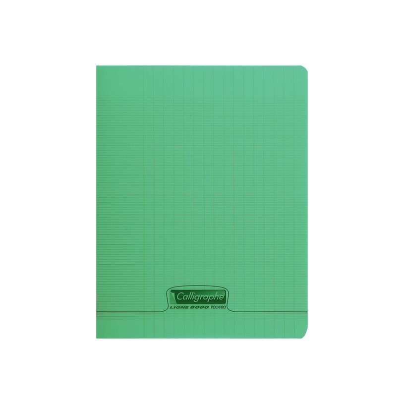 3210330183459-Calligraphe 8000 - Cahier polypro 17 x 22 cm - 192 pages - grands carreaux (seyès) - vert-P_300052375_1-0