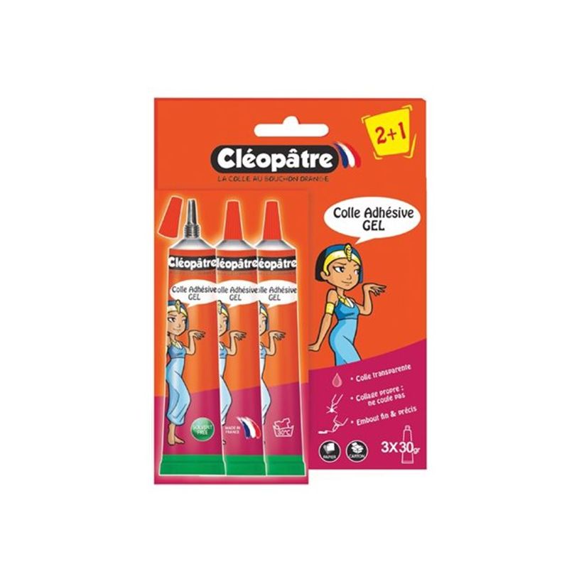 3134725000087-Cléopâtre - Pack de 3 tubes de colle - 30 g - transparent-P_300052575_1-1