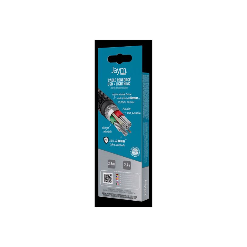 3701263508728-JAYM - Câble renforcé USB vers Lightning - 2.5 m-P_300052641_1-1