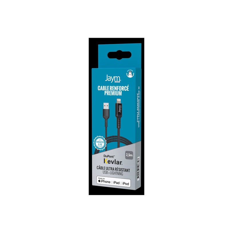 3701263508728-JAYM - Câble renforcé USB vers Lightning - 2.5 m-P_300052641_2-2