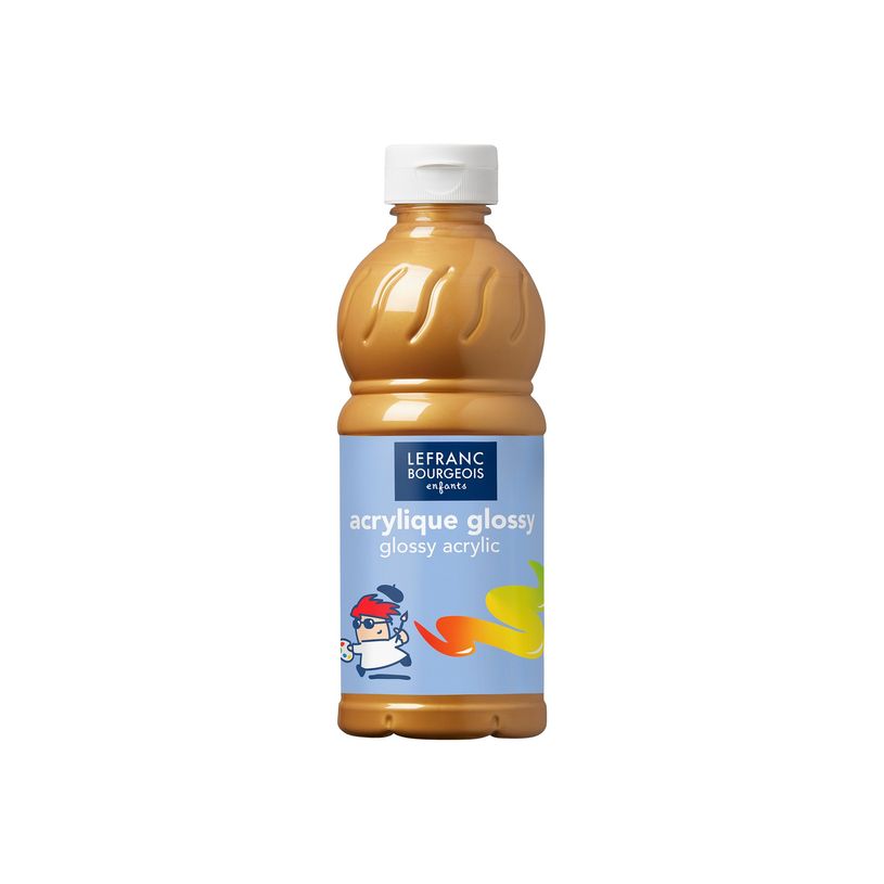 3013641883687-Lefranc Bourgeois Glossy - Peinture acrylique - or - 500 ml-P_300052902_1-0