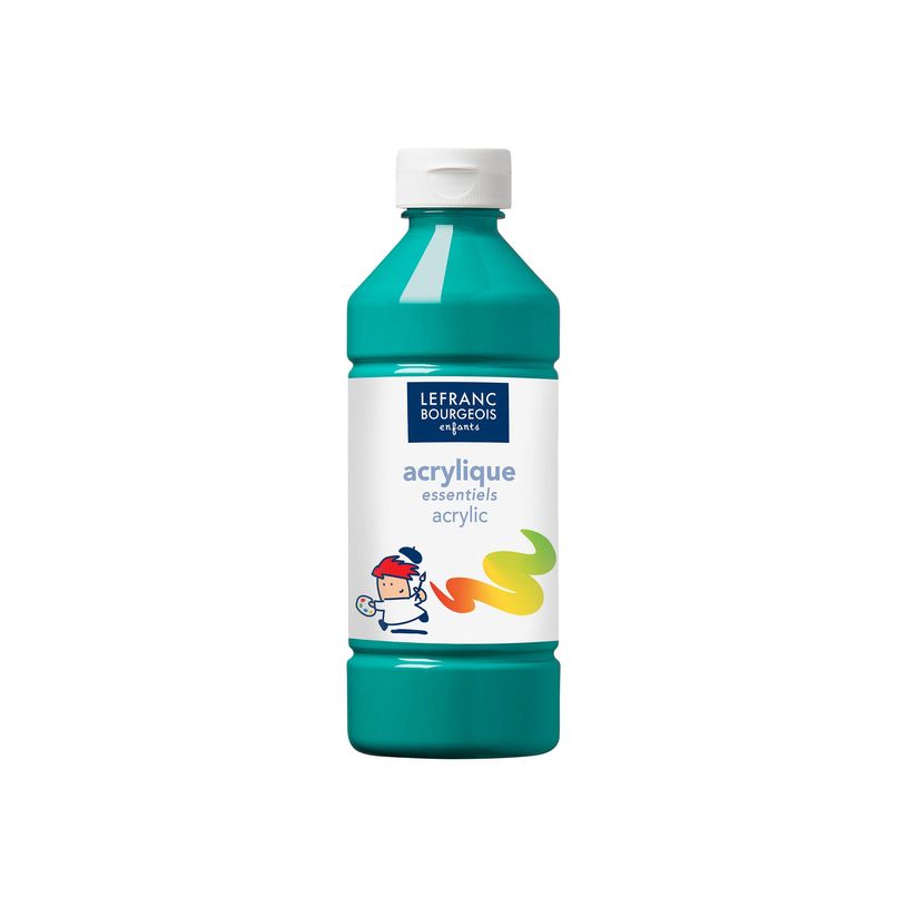 3013641885346-Lefranc Bourgeois Enfants - Peinture acrylique - vert foncé - 500 ml-P_300052926_1-0