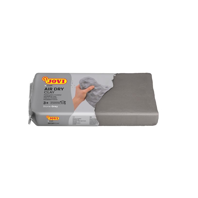 8412027029896-Jovi Pâte Autodurcissante Air Dry 500 g – Gris, Facile à Modeler et Séchage à l’Air--1
