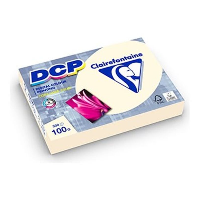 3329680683202-Clairefontaine DCP - Ivoire - A4 (210 x 297 mm) - 250 g/m² - 125 feuilles - Papier uni-P_300053196_1-0