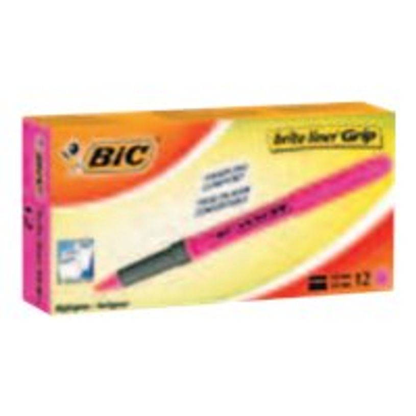070330330993-BIC Brite liner Grip - Surligneur - orange fluorescent - encre à l'eau - 1.6-3.4 mm - trai-P_300053199_1-0