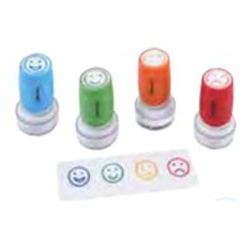 3701254711298-Wonday Teacher - Tampon - pré-encré - couleurs assorties - fenêtre d'image - smiley face - -P_300053437_1-0